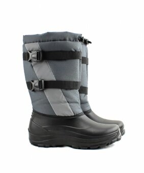 Д308(4445) Сапоги мужские из ЭВА с комбинированным верхом, серый +черный