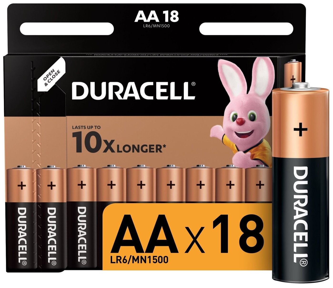 Батарейки щелочные (алкалиновые) Duracell Basic тип АА 15В 18шт (пальчиковые)