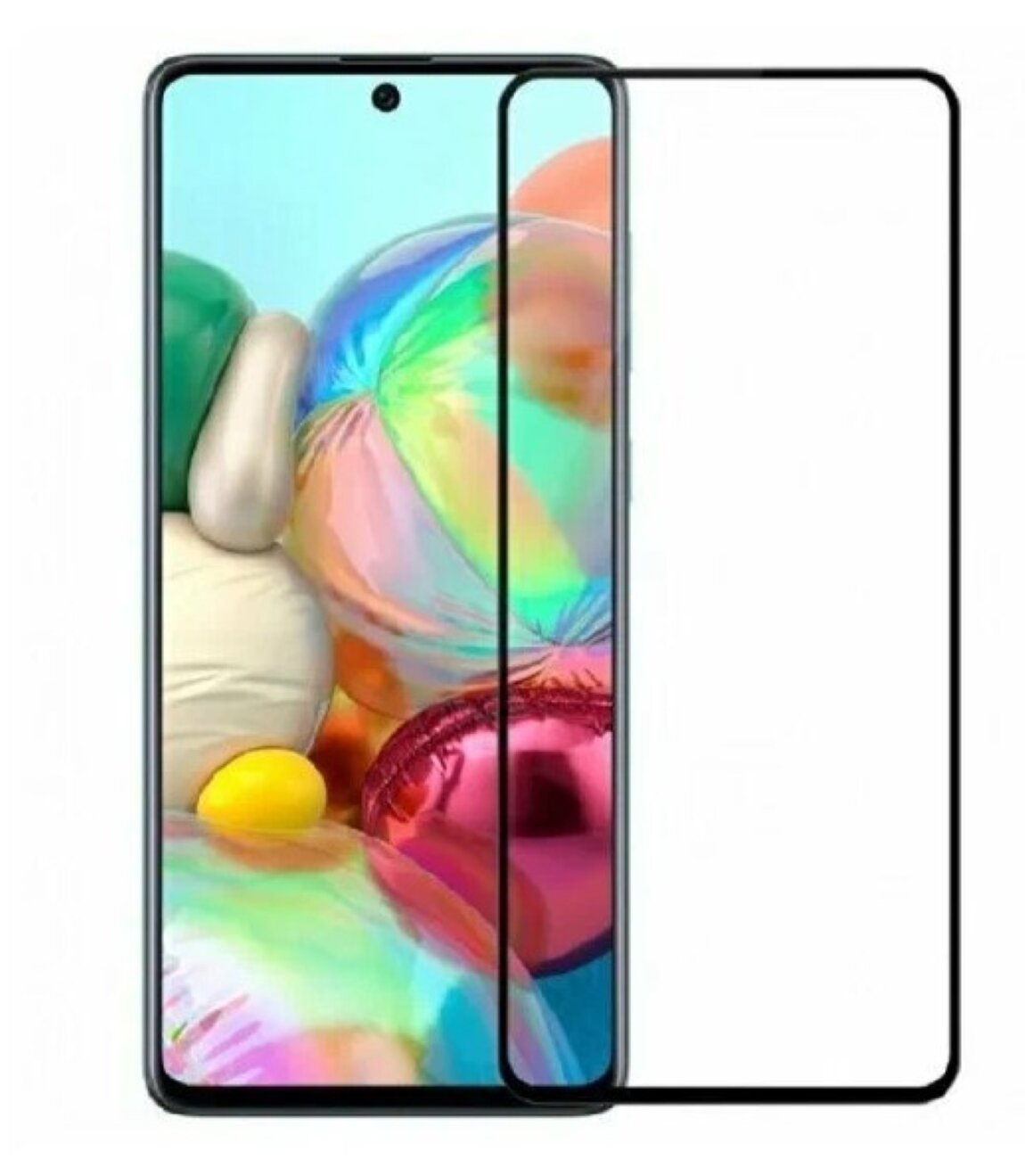 Комплект 2 шт, Защитное стекло для Samsung Galaxy A72/A71 2D не на весь экран