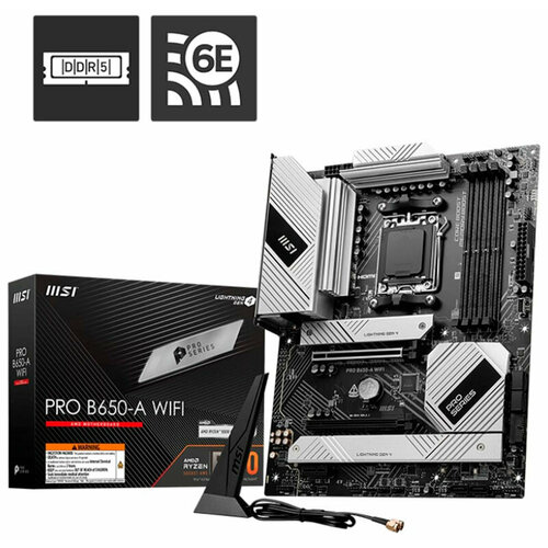 Материнская плата MSI PRO B650-A WIFI AM5 ATX 29099₽