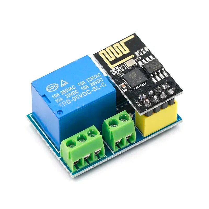Релейный модуль ESP8266 ESP-01/01S 5V Wi-Fi, умный дом, дистанционное управление, переключатель, приложение для телефона, стандарт ESP01, беспроводной модуль Wi-Fi, ESP-01S — фото 1