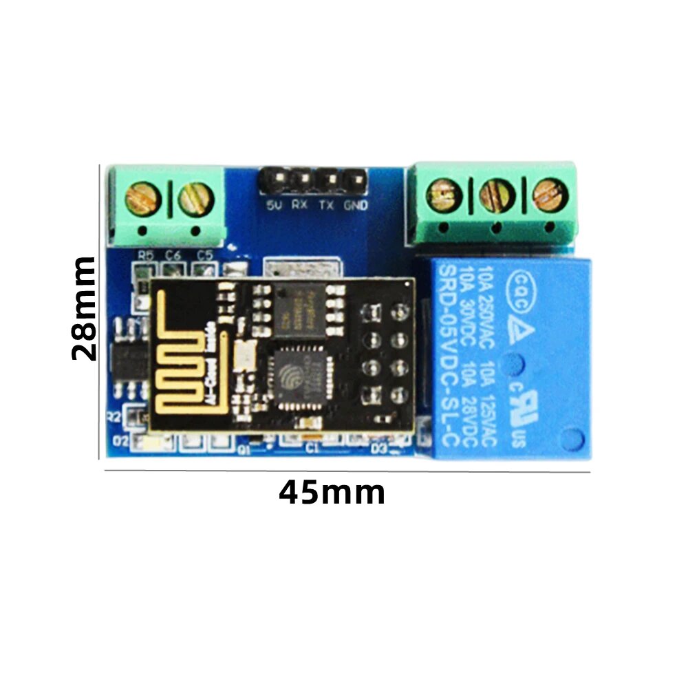 GOODGOODDER ESP8266 ESP-01S Wi-Fi релейный модуль, Large size, With ESP01 S