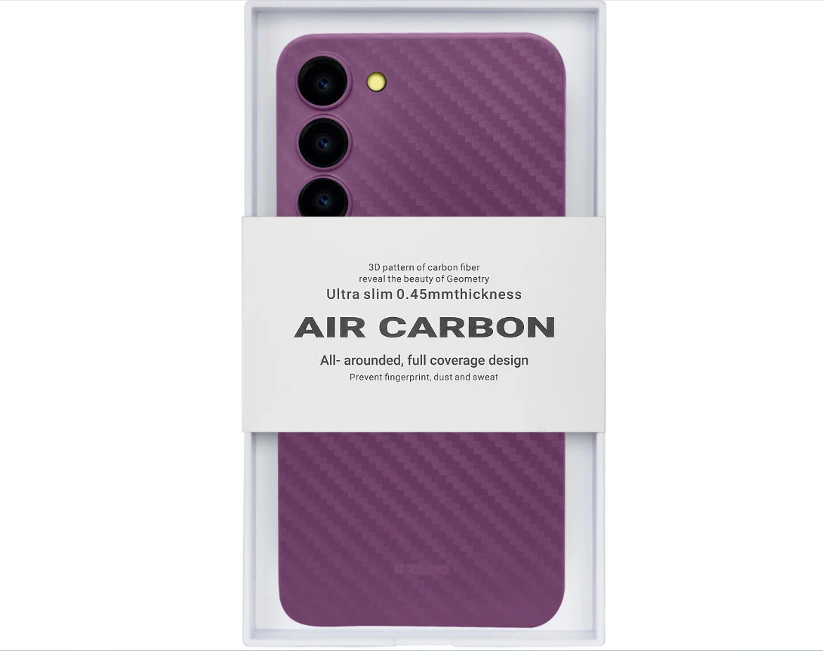 Чехол для Samsung Galaxy S23 Plus KDOO Air Carbon-Фиолетовый