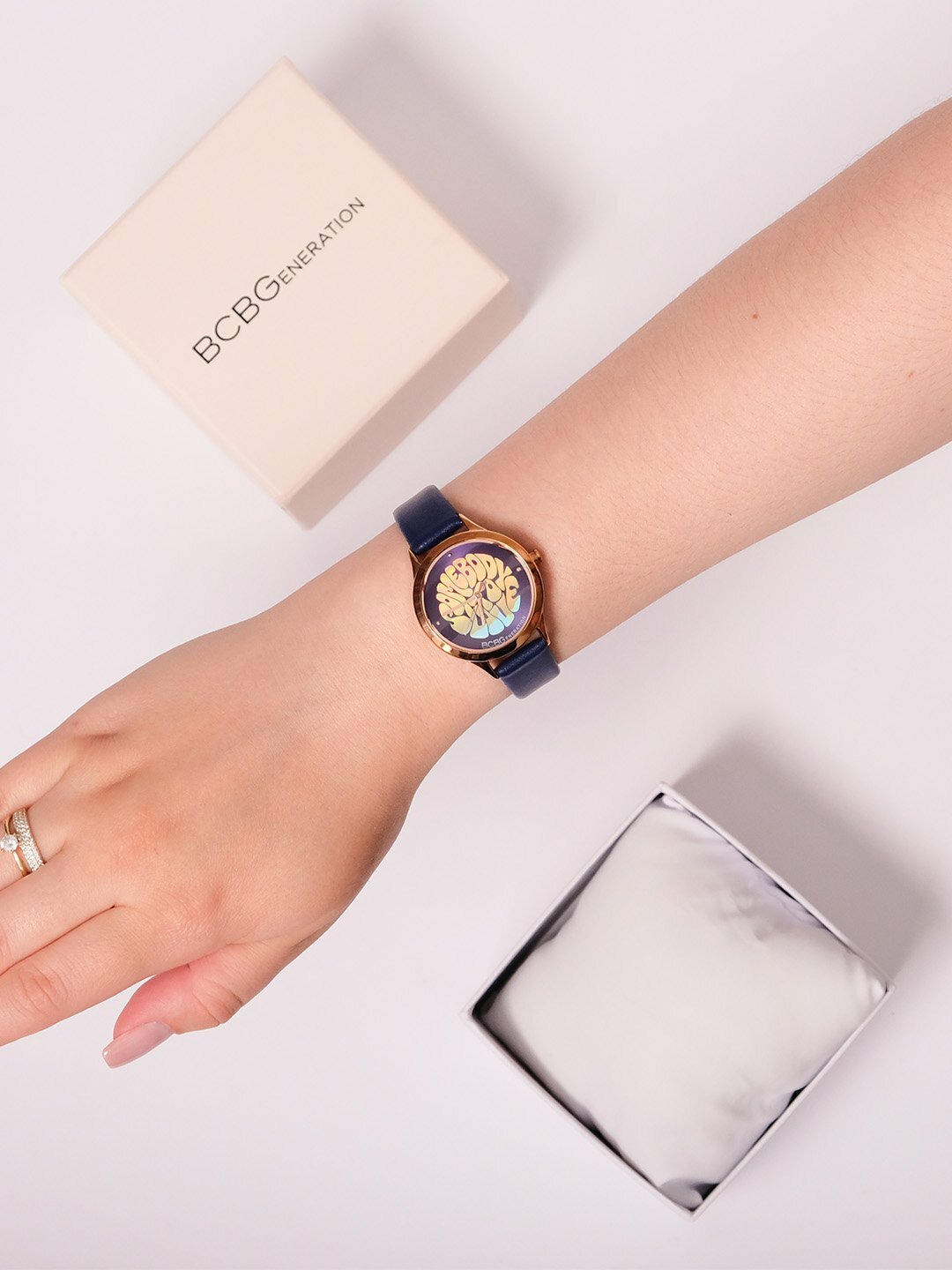 Наручные часы BCBGMaxAzria, синий/розовое золото — фото 1