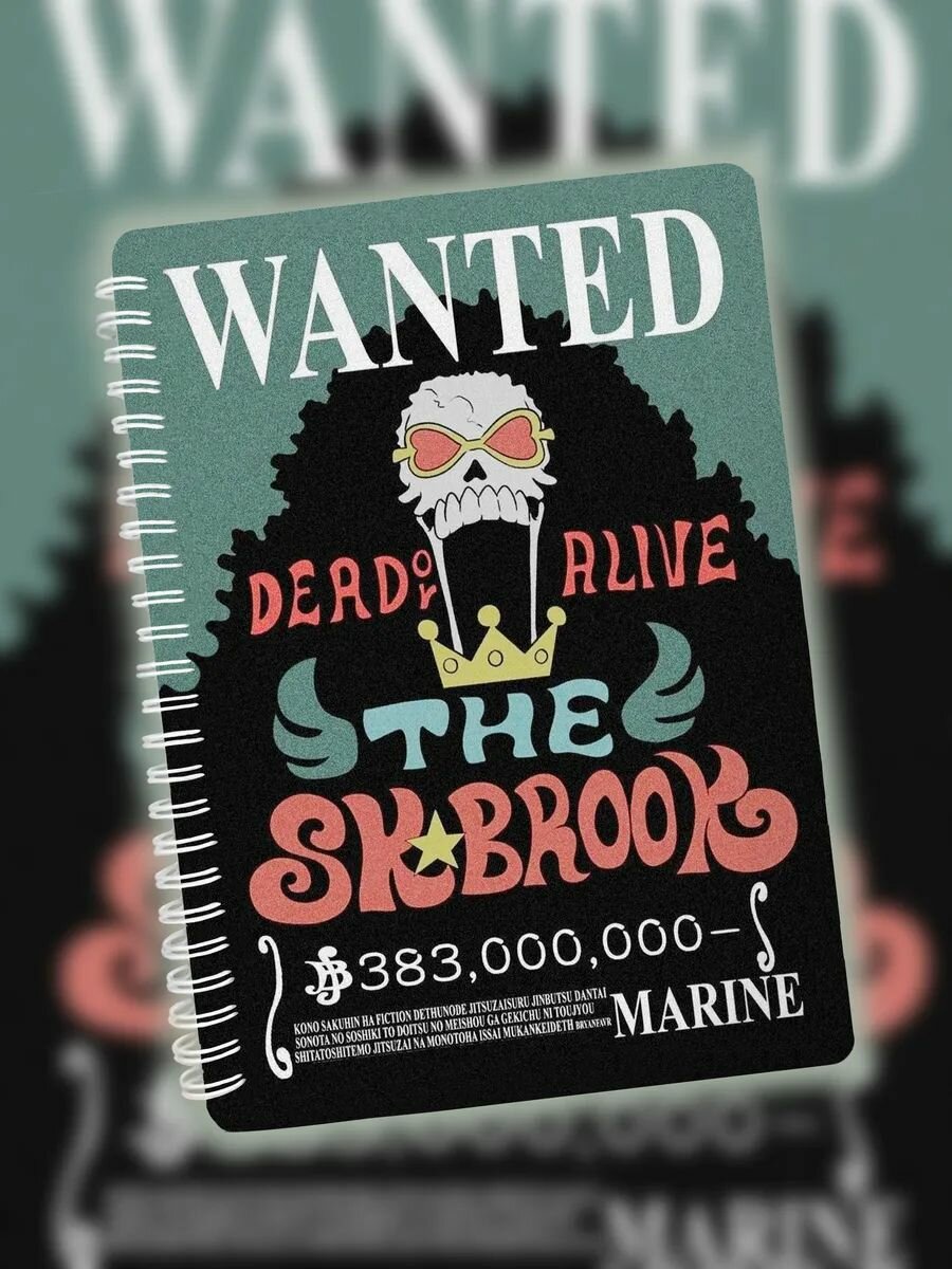 Блокнот на пружине для записей Ван пис  Брук