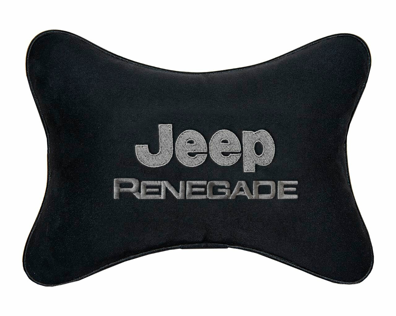 Подушка автомобильная на подголовник черная алькантара JEEP Renegade