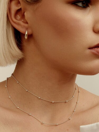 Изображение товара Колье, серебро, 925 проба, фианит