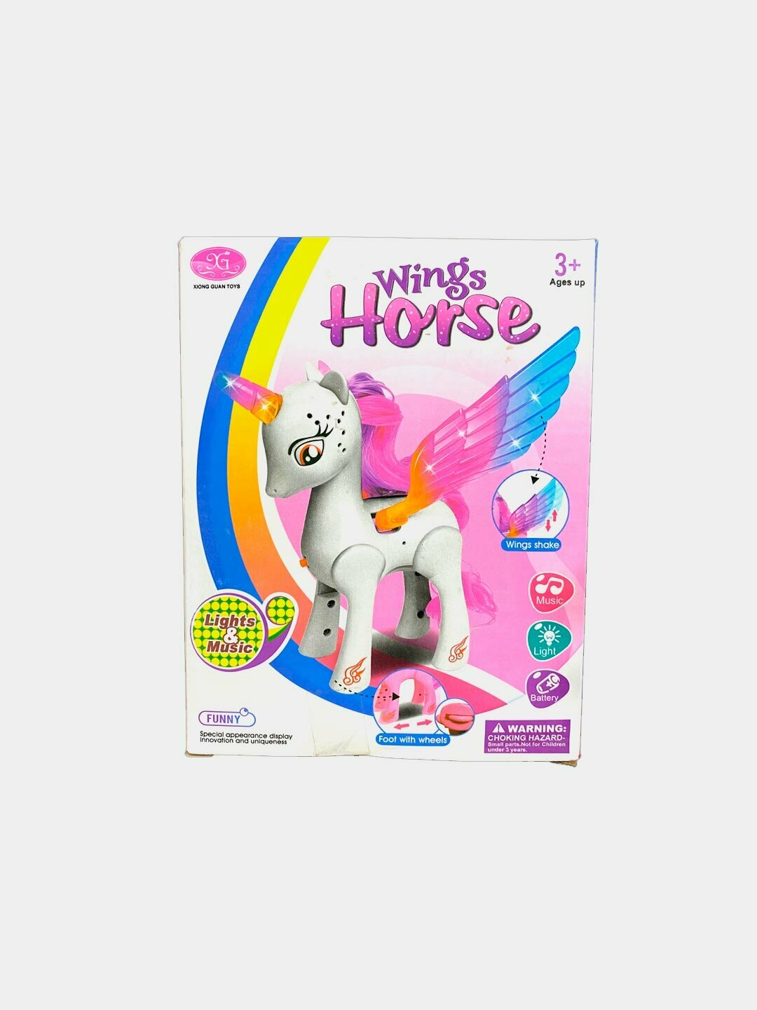 Интерактивная игрушка Пони единорог музыкальный с крыльями XG050 3+ Код. 01512