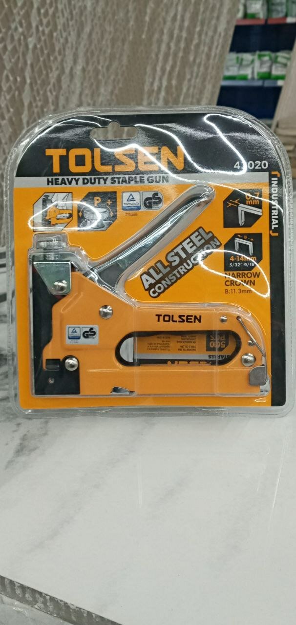 Мебельный степлер Tolsen, для мебели, металл, регулируемая сила удара