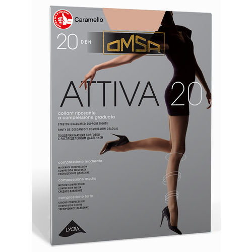 фото Колготки omsa attiva 20, размер 3, бежевый