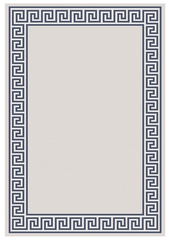 фото Ковёр Kitroom Флурлюкс (Сизаль) 80x150 прямоугольный кремовый/синий 51407 50611