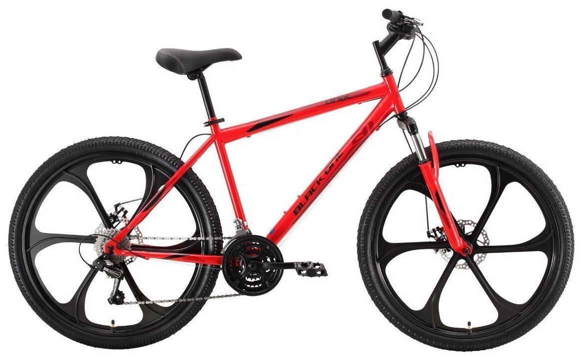 Велосипед горный с колесами 26" Black One Onix 26 D FW красный/черный/красный 21 скорость, рама 20"