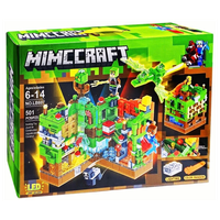 Конструктор Minecraft MY WORLD LB607 "Зеленая крепость" 501 дет / Конструктор с LED подсветкой