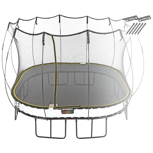 Батут SPRINGFREE квадратный S113 A с фиксаторами