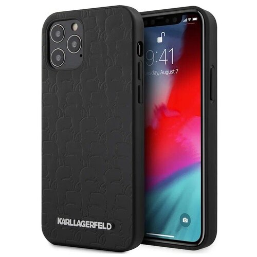 фото Lagerfeld для iphone 12 pro max (6.7) чехол pu kameo embossed metal logo hard black, шт karl lagerfeld