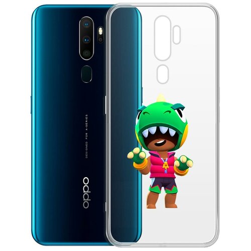 Чехол-накладка Clear Case Brawl Stars-Дино Леон для OPPO A5 (2020)/A9 (2020) чехол накладка clear case brawl stars плохиш базз для oppo a5 2020 a9 2020