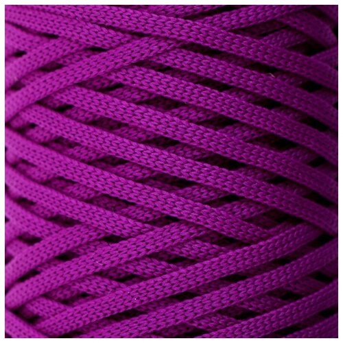 Шнур для вязания Классика 100% полиэфир 3мм 100м (215 т. сиреневый) микс, Softino шнур для рукоделия полиэфирный шнур для вязания круглый 3мм набор 1кг цвет аквамарин