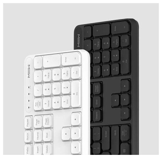 Комплект Клавиатура и Мышь XIAOMI MIIIW Wireless Keyboard and Mouse Combo (англ раскладка) MWWK01 / MWMM01  Черный