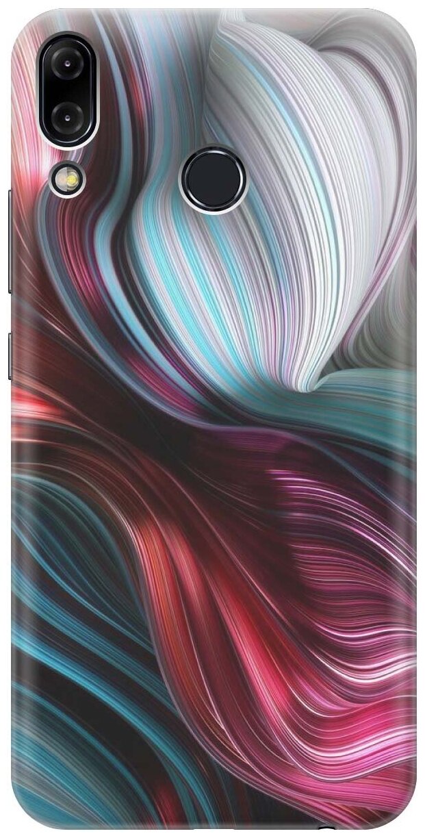 Силиконовый чехол Разноцветные изгибы на ASUS ZenFone 5Z (ZS620KL) / Асус Зенфон 5 Зет
