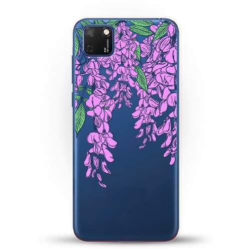 фото Силиконовый чехол цветы фиолетовые на honor 9s andy & paul
