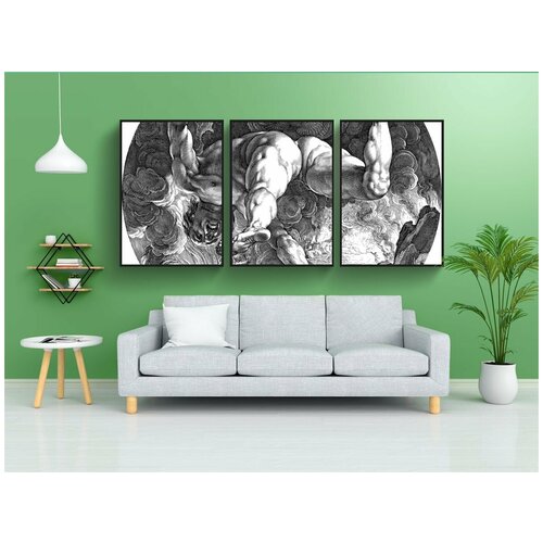 фото Набор модулных постеров для интерьера "падение, танталус, ад" 60x90 см. в тубусе, без рамки lotsprints