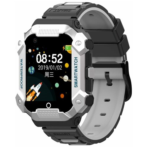 Наручные умные часы Smart Baby Watch Wonlex CT13 серебристые, электроника с GPS, аксессуары для детей