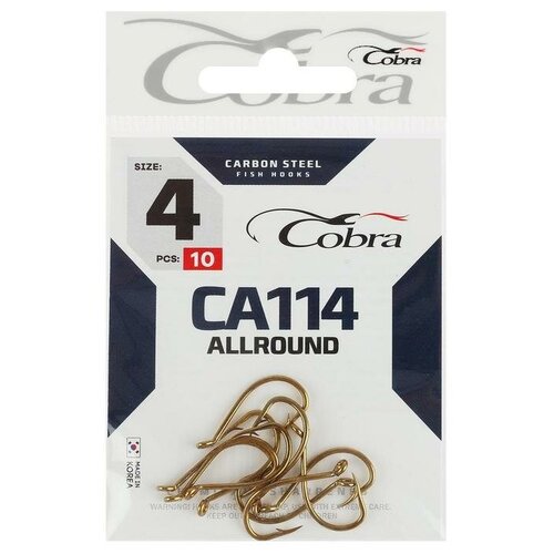 фото Cobra крючки cobra allround серия ca114 №4, 10 шт.