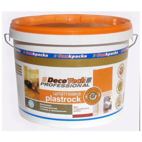 Финишная шпатлевка Decotech Professional Plastrock ,4.8 кг универсальная финишная шпатлевка somitek fine