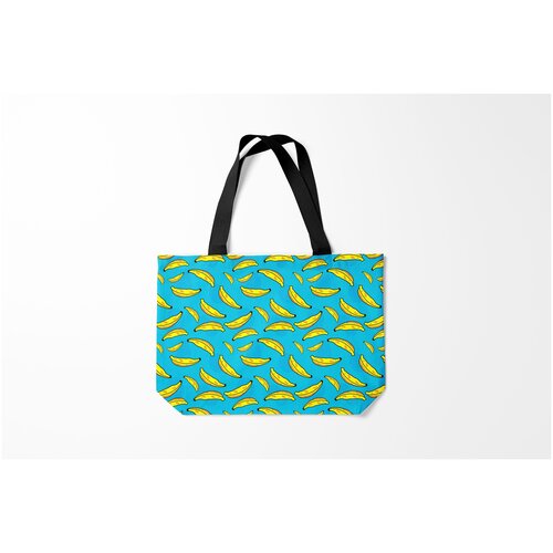 фото Сумка-шоппер / 46х35 см / популярные иллюстрации / еда банан burnettie