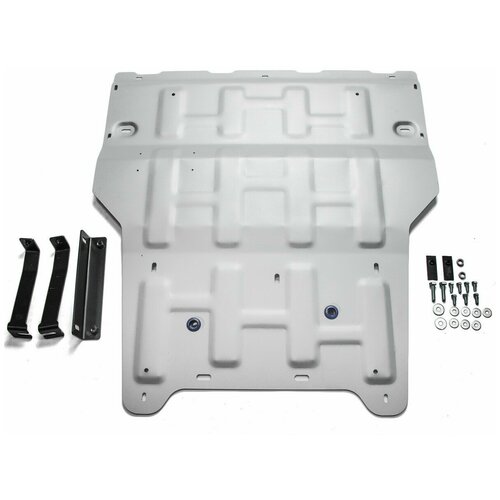 фото Защита картера и кпп rival для audi q3 i 2011-2018, штампованная, алюминий 3 мм, с крепежом, 333.0328.1