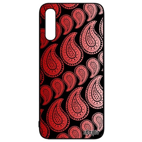 фото Защитный чехол на смартфон // galaxy a50 // "кружевной узор" цветы восточный, utaupia, красный