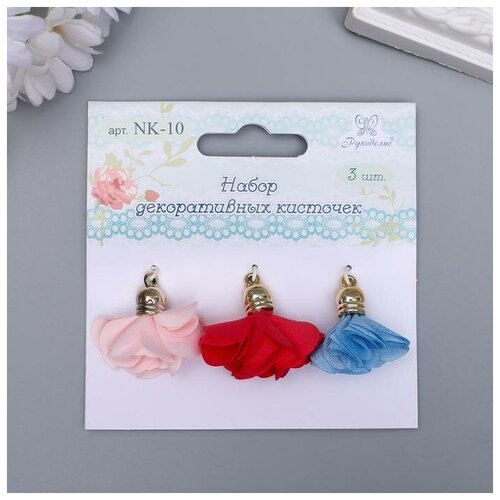 фото Набор декоративных кисточек"рукоделие. цветы" nk-10, 3 шт рукоделие 6765922 yandex market