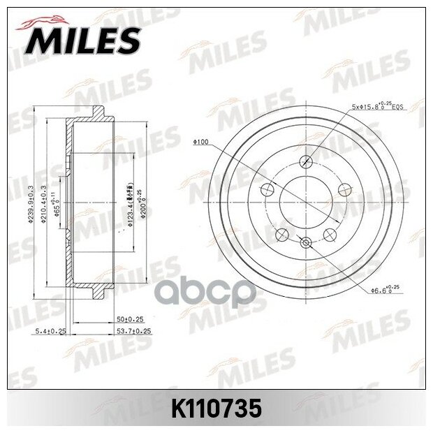 Барабан Тормозной Audi A2/Skoda Fabia/Vw Polo Miles арт. K110735