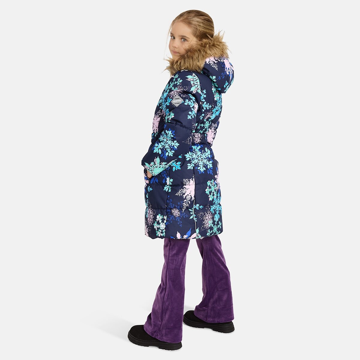 Пуховик Huppa Yacaranda, размер 122, темно-синий — фото 1