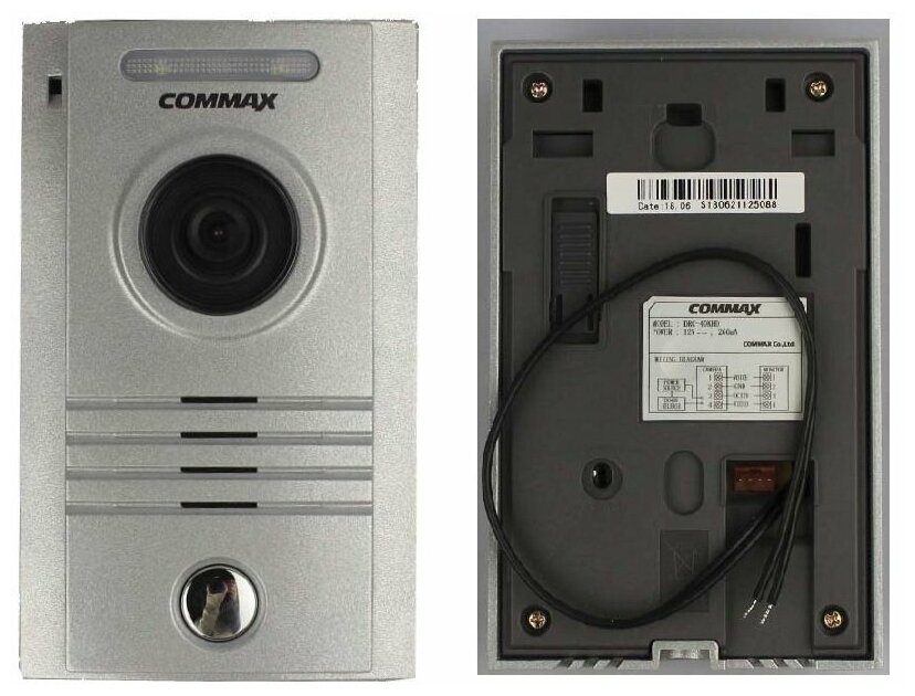 Вызывная панель с видео, камерой и антивандальной защитой Commax DRC40KHD