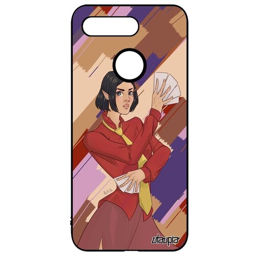 фото Ударопрочный чехол на смартфон // honor v20 / view 20 // "фокусник" дизайн девушка, utaupia, цветной