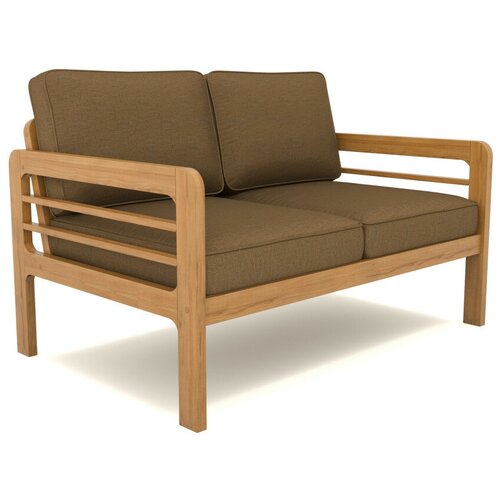 Дизайнерский диван кушетка Soft Element Бергер, массив дерева, подушки, светло-коричневый, стиль скандинавский лофт, офисный