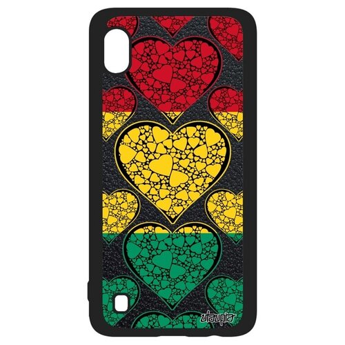 фото Защитный чехол на мобильный // galaxy a10 // "флаг гвинеи с сердцем" стиль любовь, utaupia, цветной