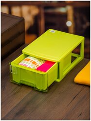 Органайзер для хранения / Органайзер настольный с выдвижным ящиком, 35х25,2х14,9 см Sanko