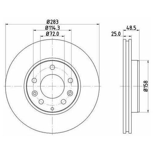 фото Тормозной диск nisshinbo nd5003k для mazda 6