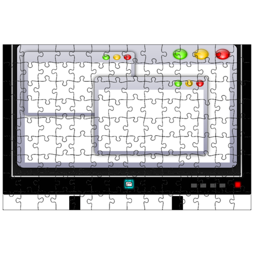 фото Магнитный пазл 27x18см."монитор, экран, отображать" на холодильник lotsprints
