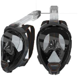 Маска полнолицевая Oceanreef ARIA QR+ с держателем камеры, Цвет - черный; Размер - L/XL