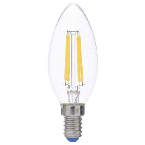 фото Лампа светодиодная филаментная airdim, форма свеча, e14 5 вт 500 лм свет холодный uniel