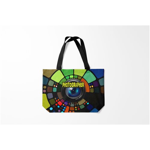 фото Сумка-шоппер / 46х35 см / профессии / фотограф и объектив burnettie