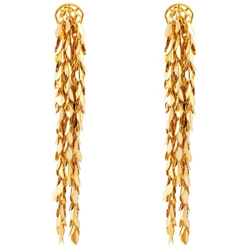 Серьги с подвесками Kalinka modern story, желтый, золотой