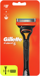 Бритвенный станок Gillette Fusion5 ,серебристый, сменные кассеты 2 шт.