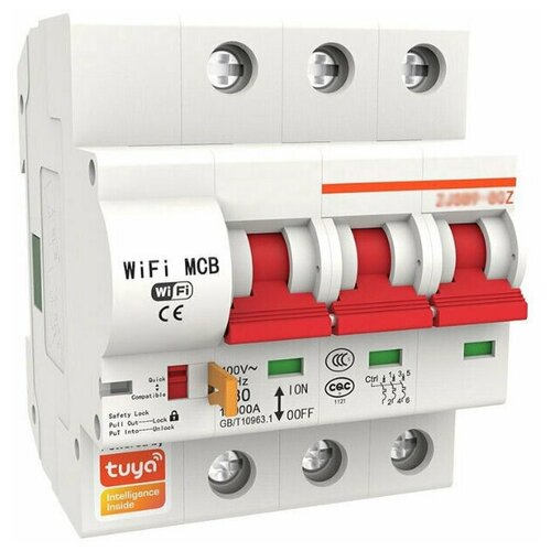 Умный WIFI автоматический выключатель Ps-Link MCB-3P