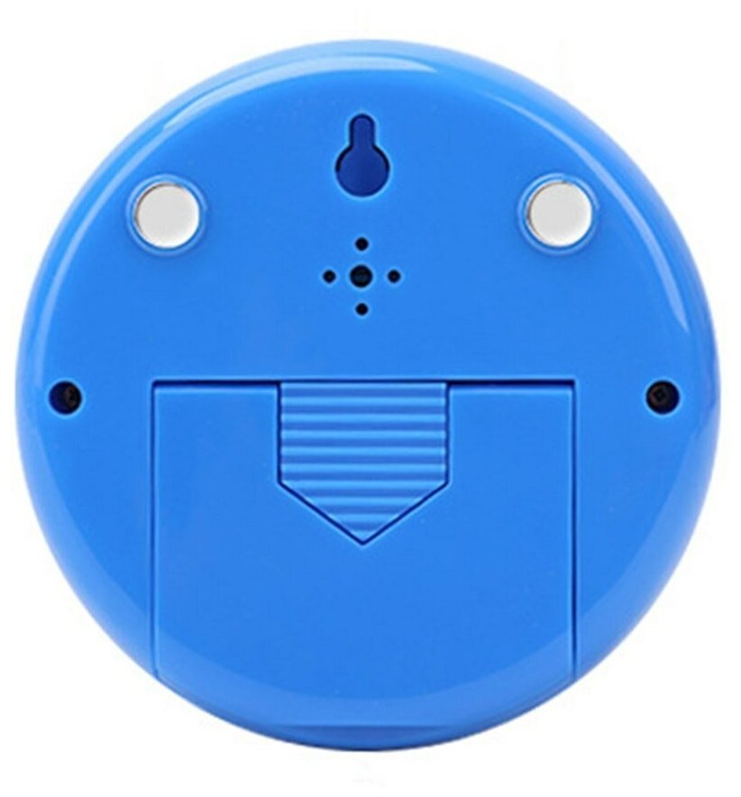 Термометр-гигрометр с часами и будильником, сенсорный, голубой - фотография № 4