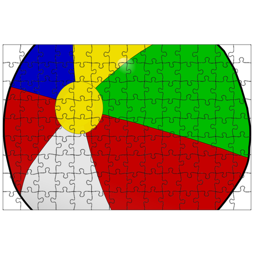 фото Магнитный пазл 27x18см."пляж, мяч, бассейн" на холодильник lotsprints
