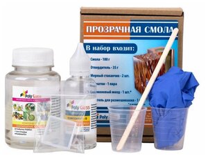 <b>Эпоксидная</b> <b>смола</b> Poly Max <b>для</b> украшений Poly Glass с силиконовой формой 135 г